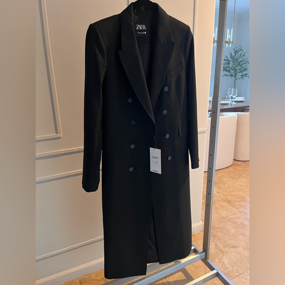 ZARA TAILORED DOUBLE BREASTED COAT - Picture 9 of 10